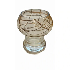 2/$30 VINTAGE PartyLite Glass/Gold Votive Holder